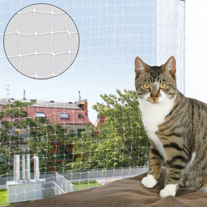 Katzenschutznetz transparent, 3 x 2 m