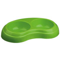 Plastic Double Bowl - Light Green